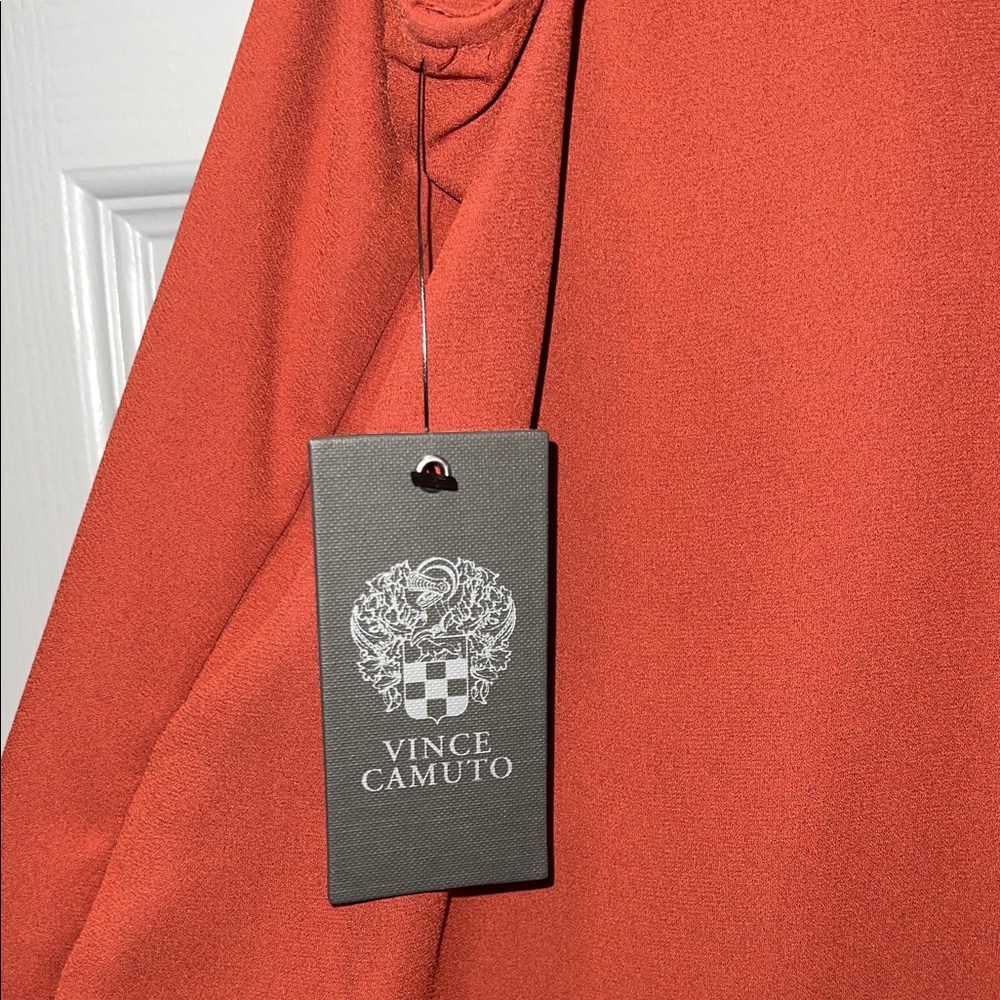 Vince Camuto Rust Ruffled Blouse - Picture 4 of 5